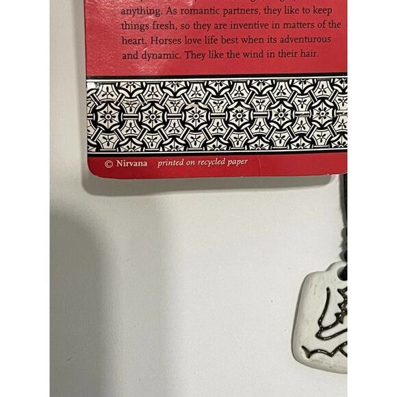 ‎Chinese Astrology Porcelain Horse Necklace Black - Picture 7 of 10